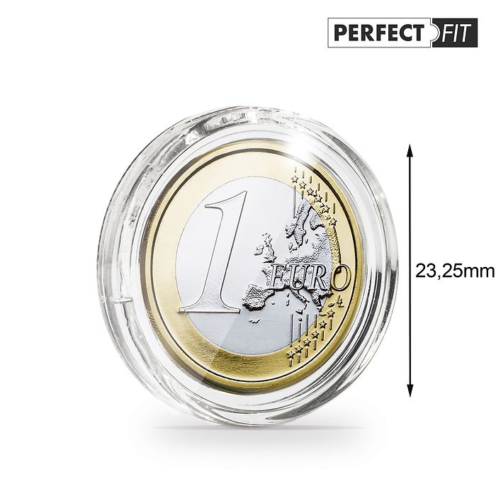 Capsules ULTRA Perfect Fit pour 1 Euro (23,25 mm), paquete de 10