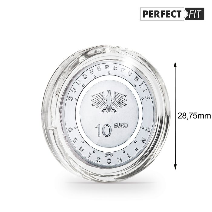 Capsules Ultra Perfect Fit pour allemandes 10 Euro (28,75 mm), paquete de 10