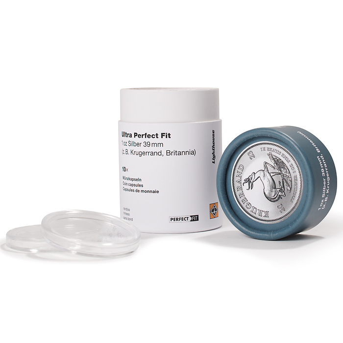 Ultra capsules Perfect Fit pour 1 oz. Silber 39 mm(p.e.Krügerrand, Britannia), paq. de 10