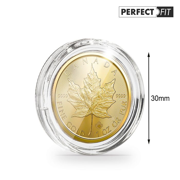 Ultra capsules Perfect Fit pour 1 oz. Maple Leaf Gold (30,00 mm), paquete de 10