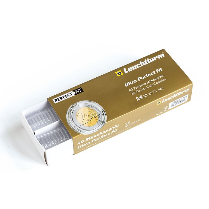 Ultra capsules Perfect Fit pour 2 Euro (25,75 mm), paquete de 40