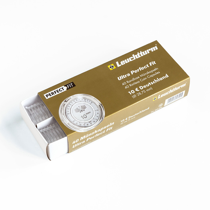 Ultra capsules Perfect Fit pour allemandes 10 Euro (28,75 mm), paquete de 40