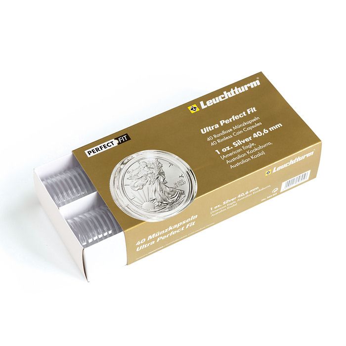 Ultra capsules Perfect Fit pour 1 oz. Silber 40,6 mm(p.e.American Eagle), paquete de 40