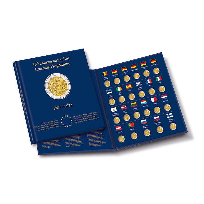 Album Presso 2022 35 ans d'Erasmus 23 x pièces de 2 Euros