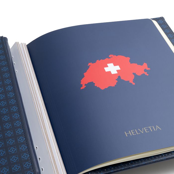 Leuchtturm Album préimprimé Perfect DP, design classique SWITZERLAND 2020-2023, bleu