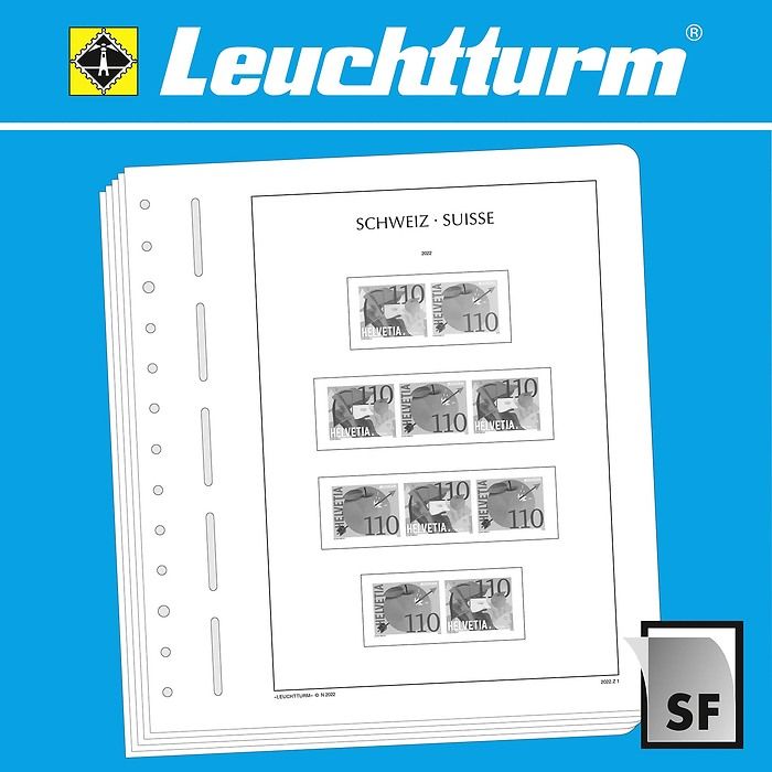 LEUCHTTURM feuilles complémentaires SF Suisse combinaisons de timbres 2021