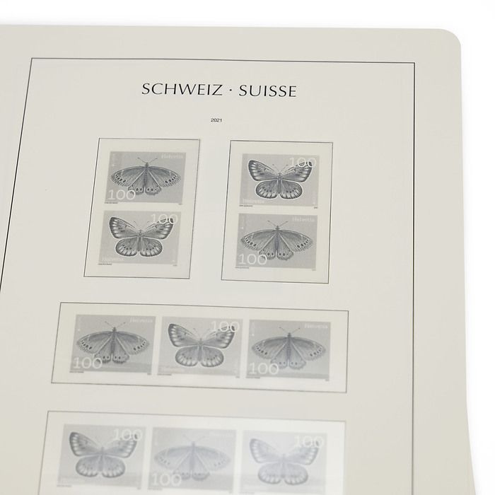 LEUCHTTURM feuilles complémentaires SF Suisse combinaisons de timbres 2021
