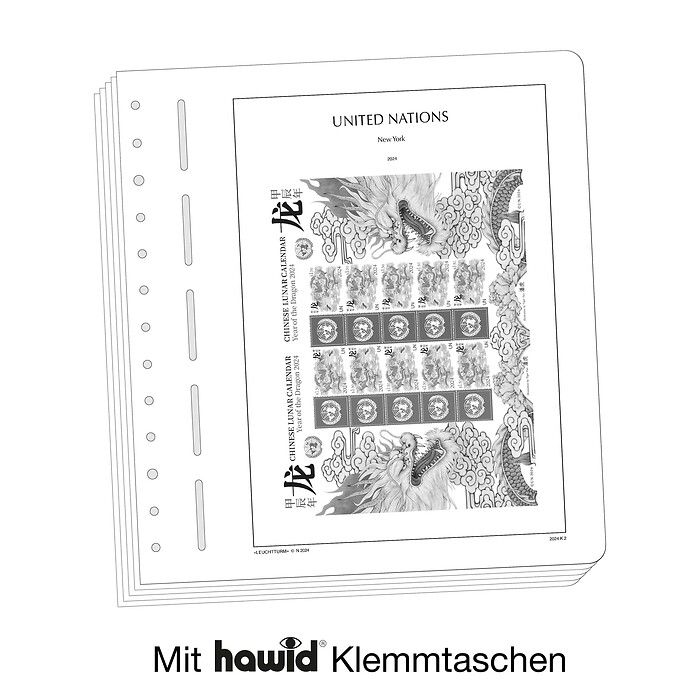 Leuchtturm feuilles complémentaires SF ONU New York - timbres personnalisés 2021