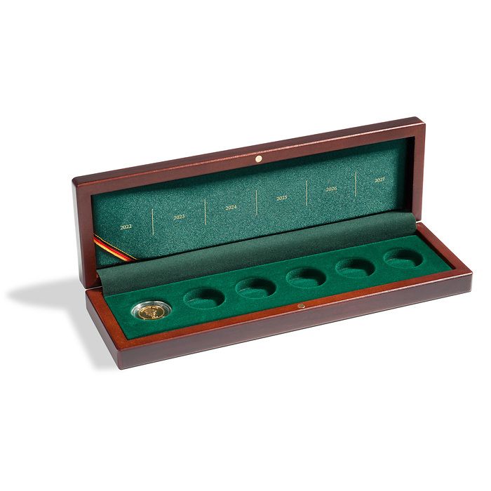 Ecrin Volterra pour 6 pièces all. de 20 Euros or „retour des animaux sauvages“ en capsule