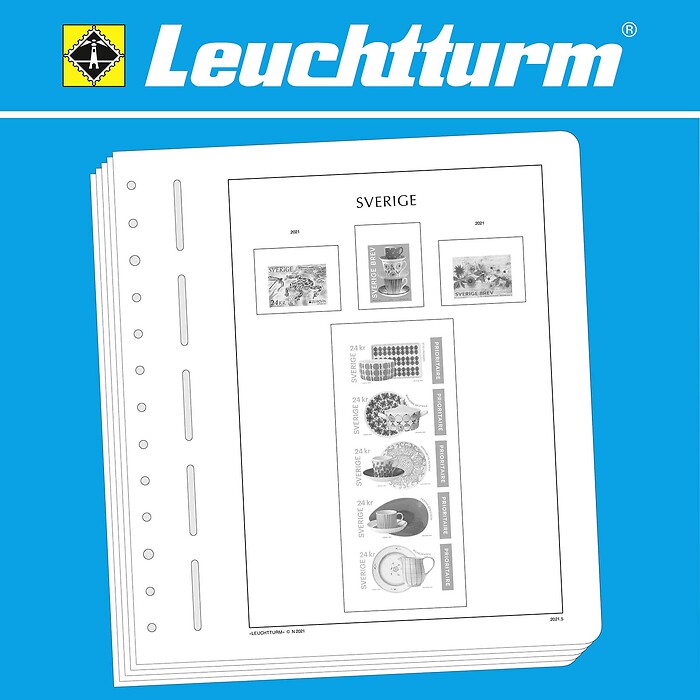 Leuchtturm feuilles complémentaires Suède 2021