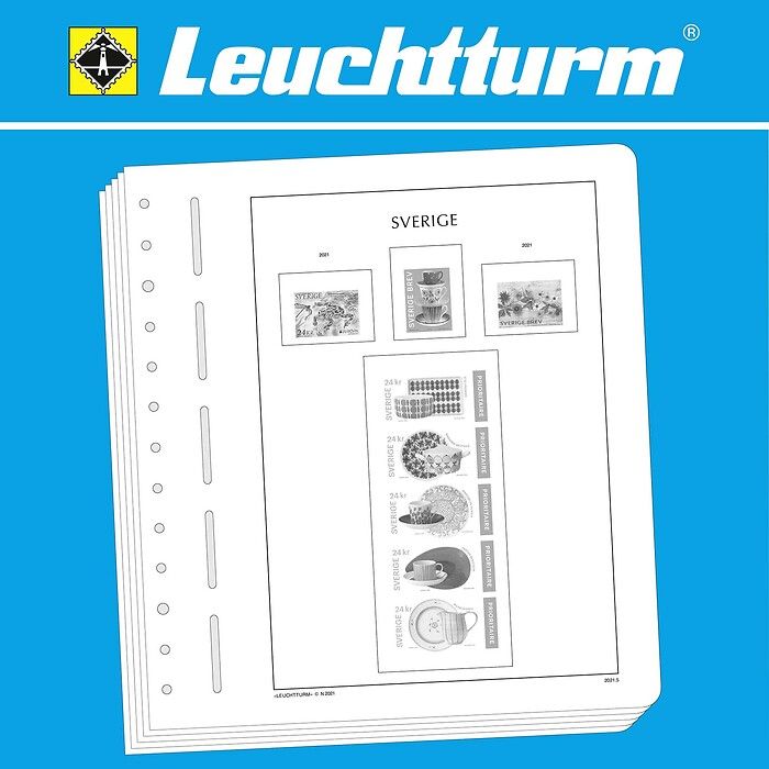 LEUCHTTURM feuilles complémentaires Suède 2021