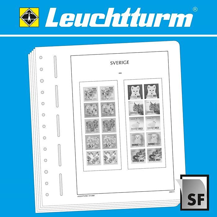 Leuchtturm feuilles complémentaires SF Suède carnets de timbres 2021