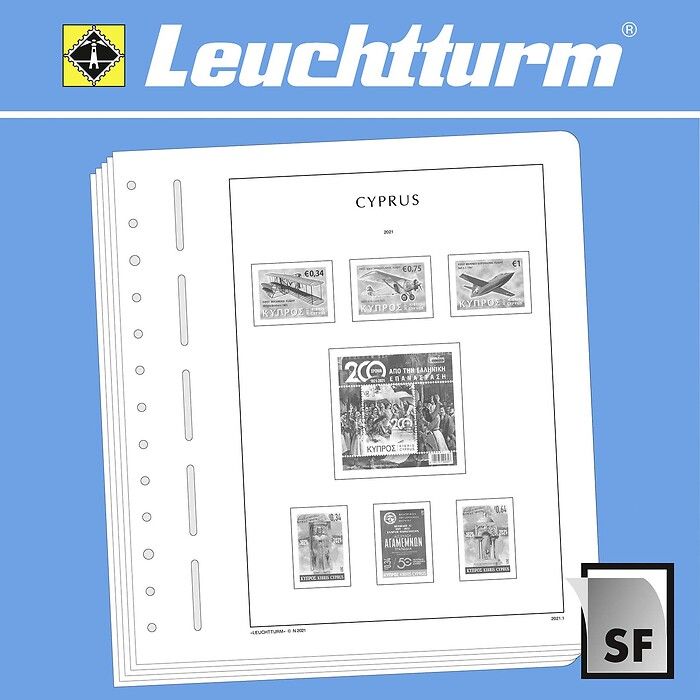Leuchtturm feuilles complémentaires SF Chypre 2021