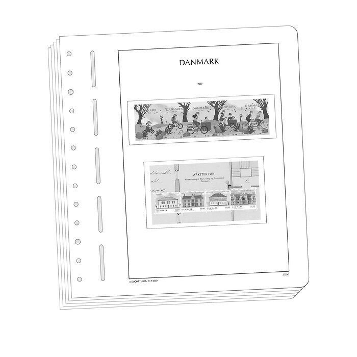 Leuchtturm SF-feuilles préimprimées Danemark 2020-2025