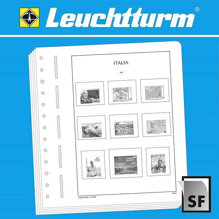 Leuchtturm SF-feuilles préimprimées Italie 2020-2023