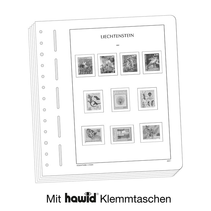 Leuchtturm SF-feuilles préimprimées Liechtenstein 2020-2025