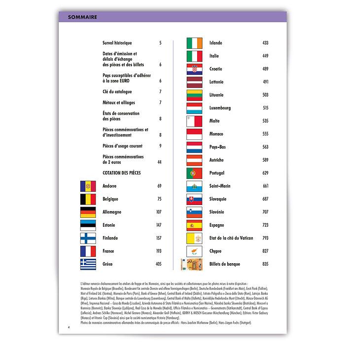 Les livres de cotations de monnaies et billets, en euros et en