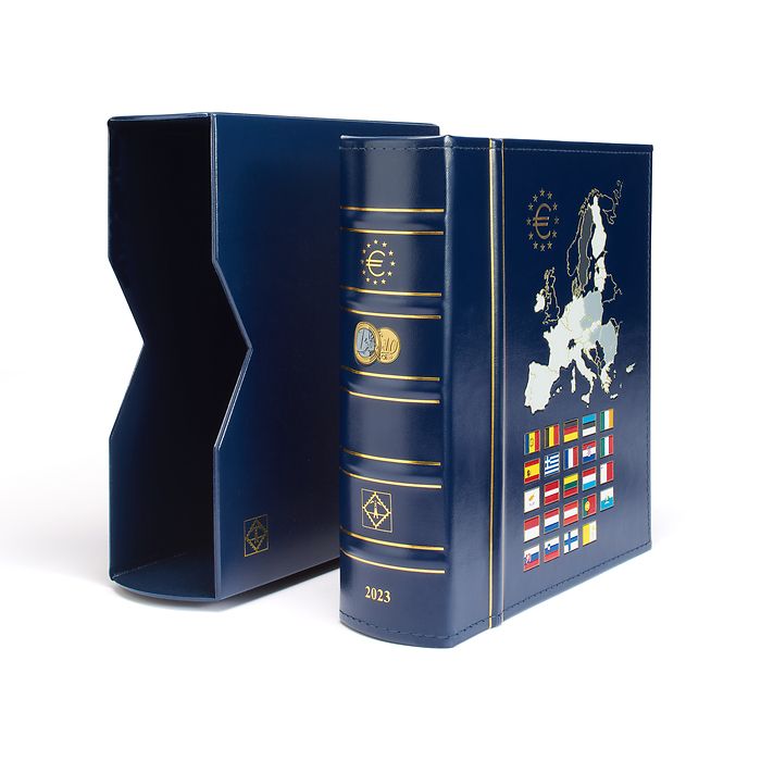 Vista album Euros millésimes 2023, avec étui de protection,  bleu