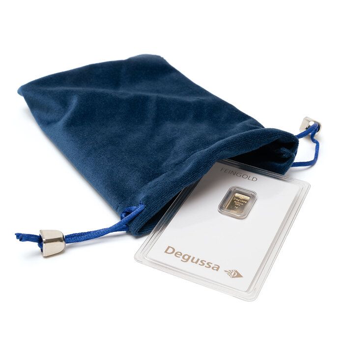 Sachet pour pièces de monnaie  L, en velours bleu