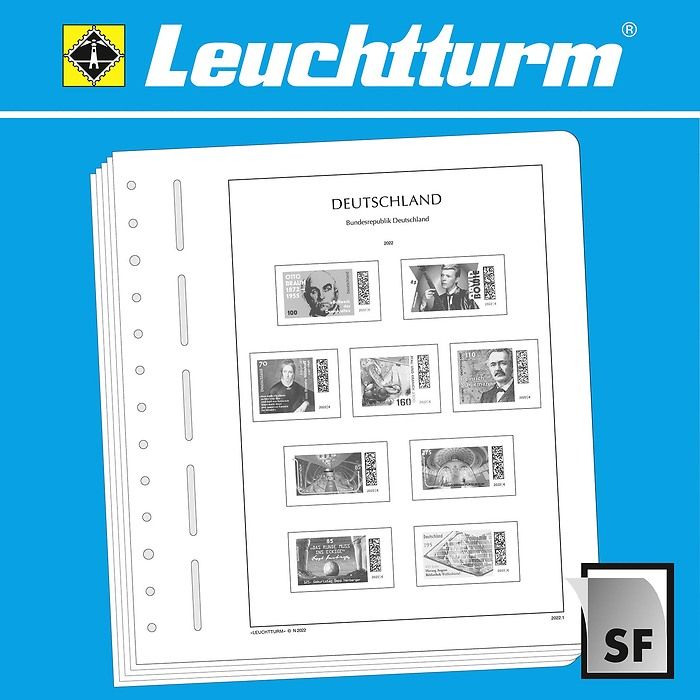 Leuchtturm feuilles complémentaires SF République Fédérale d'Allemagne 2022