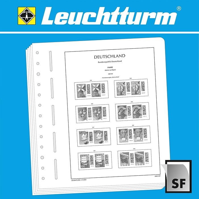 LEUCHTTURM feuil. compl. SF RFA -paires horizontales (sériecourante) 2022