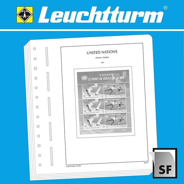 Leuchtturm feuilles complémentaires SF ONU Genève minifeuille 2022