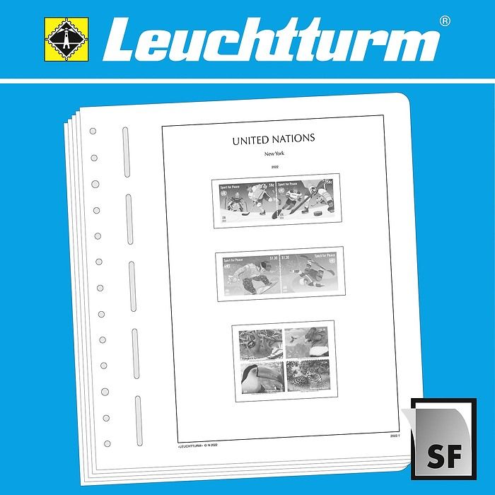 Leuchtturm feuilles complémentaires SF ONU New York 2022