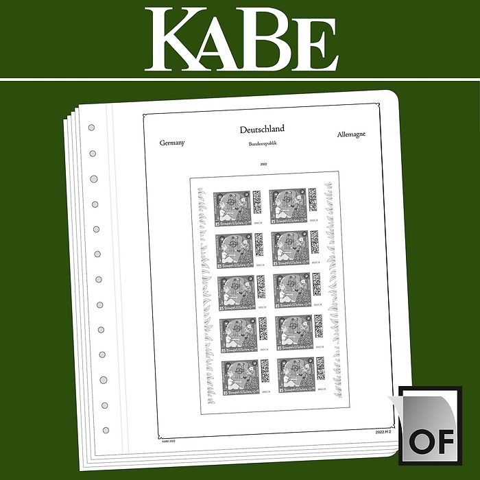 KABE feuilles complémentairesOF République Fédérale d'Allemagne carnet de timbres 2022