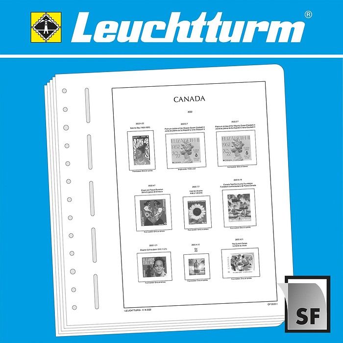 Leuchtturm feuilles complémentaires SF Canada Quarterly Packs 2022
