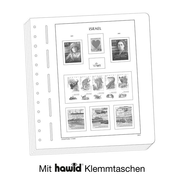 Leuchtturm feuilles complémentaires SF Israël (avec TAB) 2022