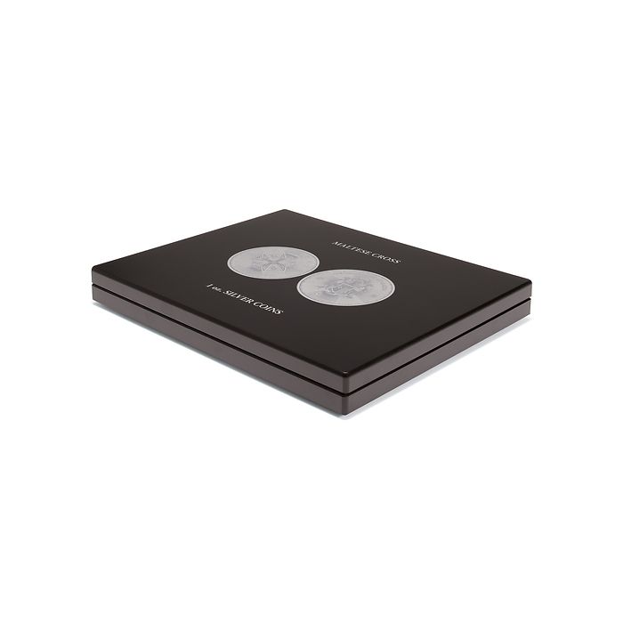 Volterra Uno - Coffret pour 20 pièces en argent « Croix de Malte » en capsules
