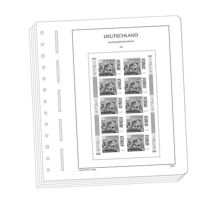 LEUCHTTURM feuil. compl. SF RFA  carnet de timbres 2023