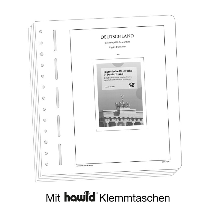 Leuchtturm feuilles complémentaires SF Rép. Fédérale d'Allemagne CRYPTO-timbres 2023