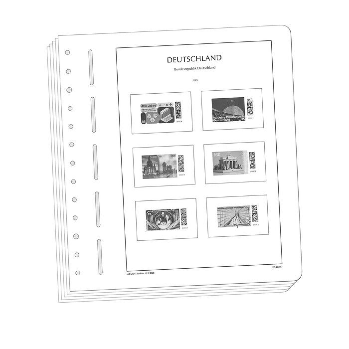 LEUCHTTURM feuil. compl. SF RFA  coins de feuilles 2023