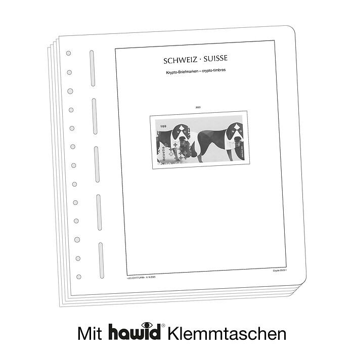 Leuchtturm feuilles complémentaires SF Suisse CRYPTO-timbres 2023