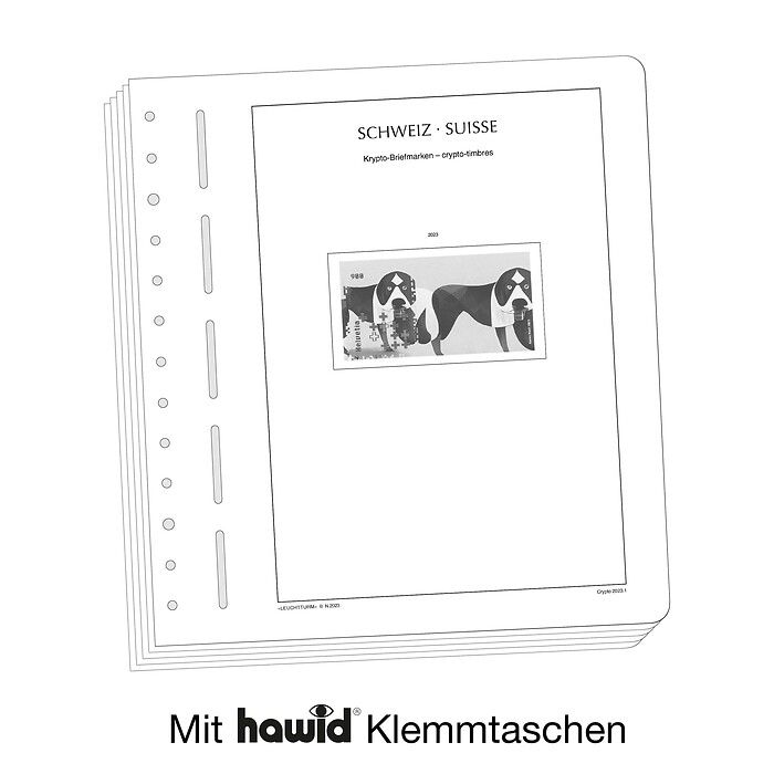Leuchtturm feuilles complémentaires SF Suisse CRYPTO-timbres 2023