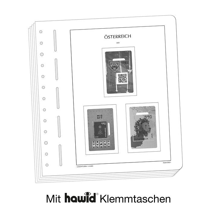 Leuchtturm feuilles complémentaires SF Autriche CRYPTO-timbr 2023