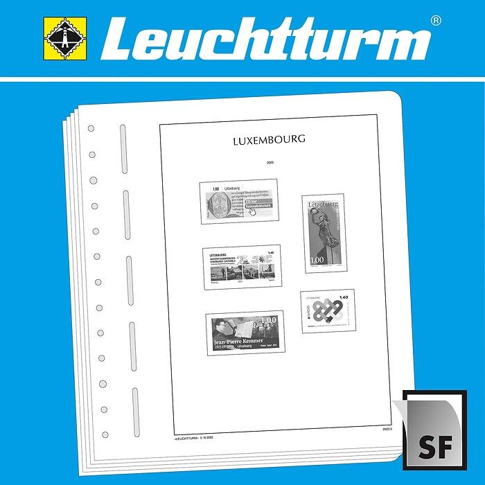 Leuchtturm feuilles complémentaires SF Luxembourg 2023