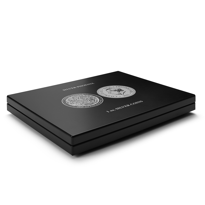 Volterra Uno - Coffret numismatique pour 20 pièces d’argent „Silver Phoenix“ en capsules