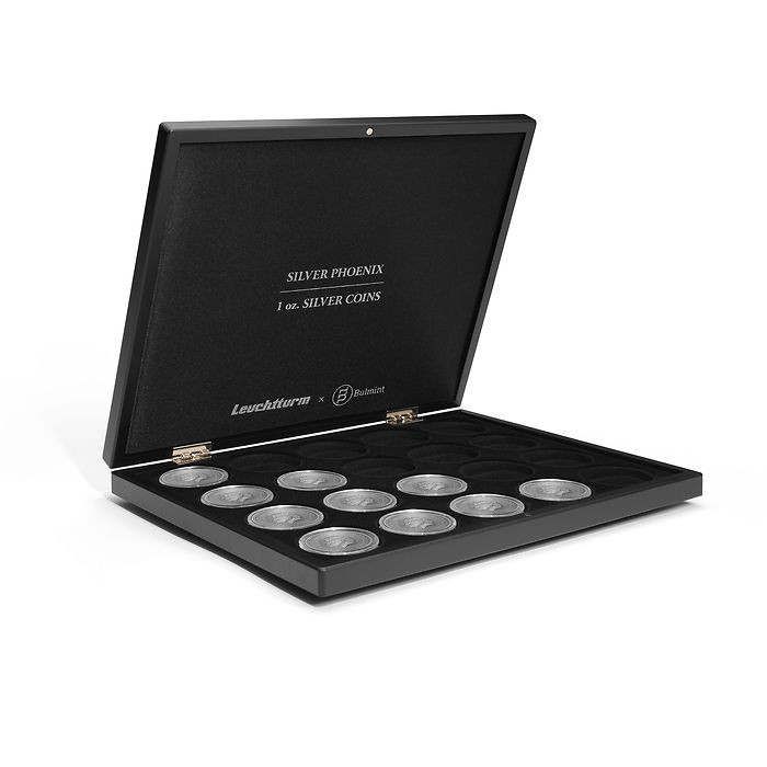 Volterra Uno - Coffret numismatique pour 20 pièces d’argent „Silver Phoenix“ en capsules