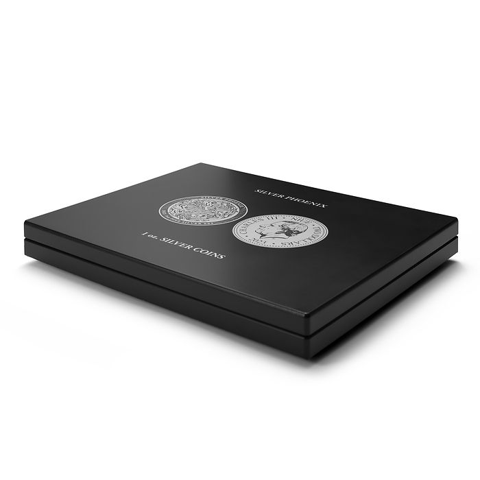 Volterra Uno - Coffret numismatique pour 20 pièces d’argent „Silver Phoenix“ en capsules