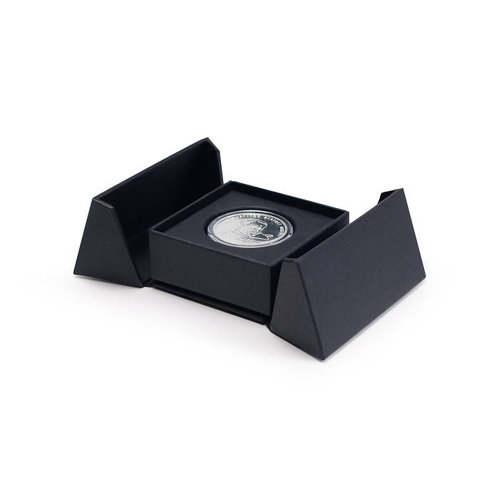 Porta écrin numismatique pour une capsule ronde 33 mm, noire