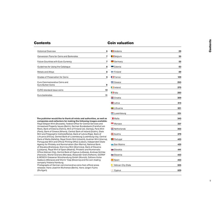 Euro Catalogue pour pièces etbillets 2025, anglais