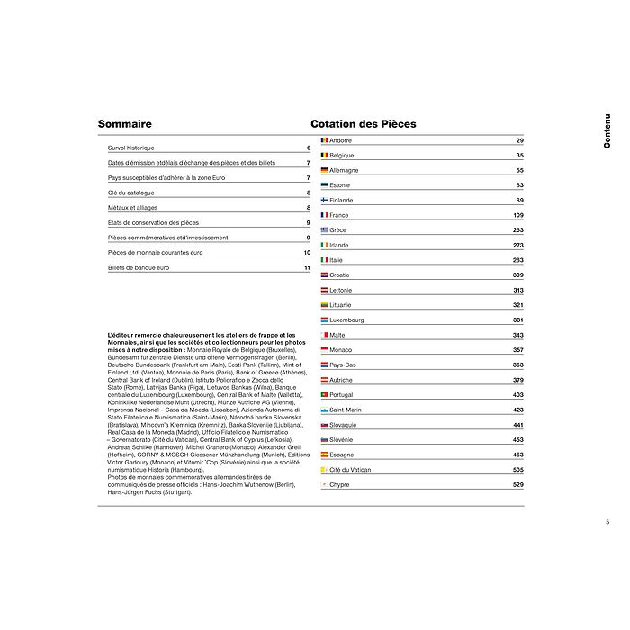 Euro Catalogue pour pièces et billets 2025, français