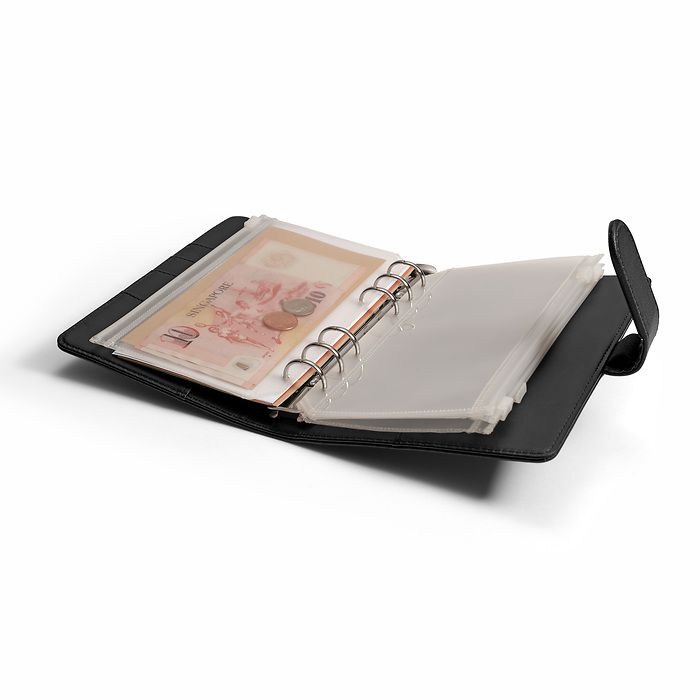 Tokyo Black - Travel Money reliure à anneaux avec 5 pochettes