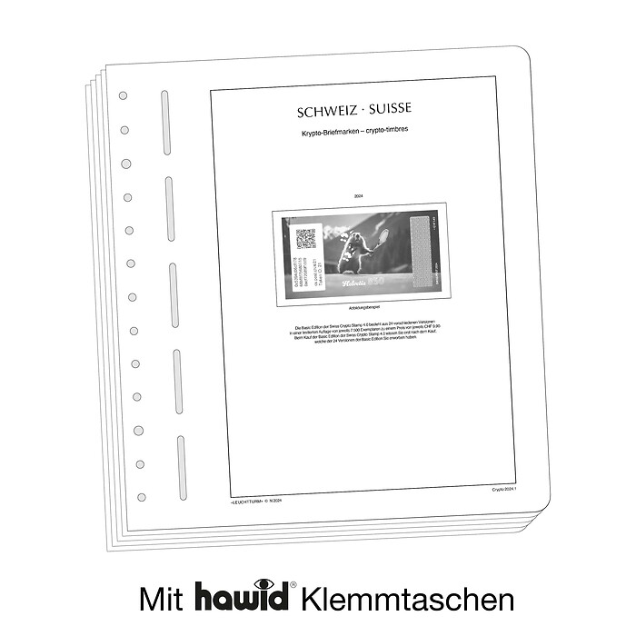 Leuchtturm feuilles complémentaires SF Suisse CRYPTO-timbres 2024