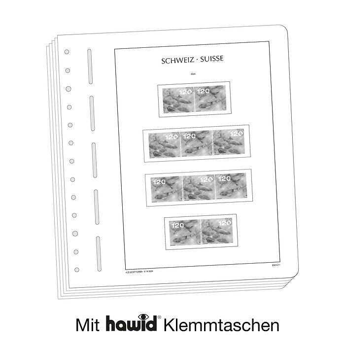 Leuchtturm feuilles complémentaires SF Suisse combinaisons de timbres 2024