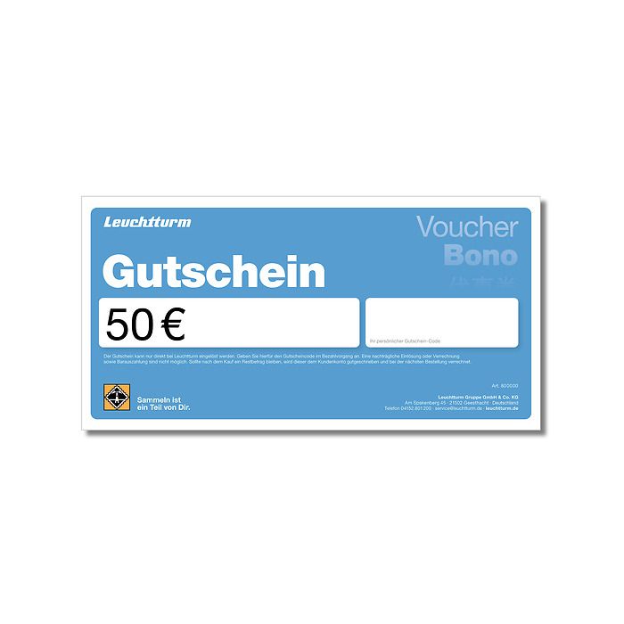 Bon cadeau Leuchtturm 50 Euro