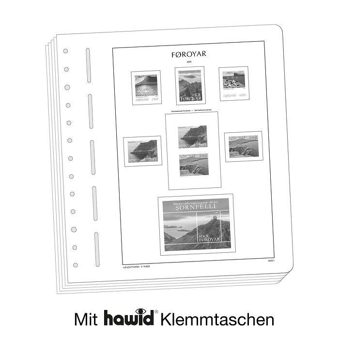 Leuchtturm Feuilles préimprimées Iles Féroé