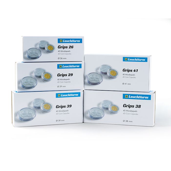 Capsules pour pièces de monnaie Grips